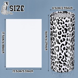 Yoande 4 Pack Car Tissues Round Tube Tissues Box with Facial Tissue Bulk Car Tissue Holder Car Tissue Travel Cylinder Holder for Car Cup Holder Wedding Home Bathroom Office(Leopard Style)