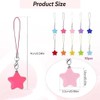 Opemg 10Pcs Multicolour Cute Phone Charms Small Phone Charm Star