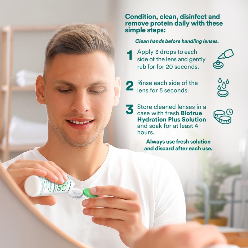 Biotrue Hydration Plus Contact Lens Solution, Multi-Purpose for Soft Lenses,