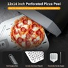 4PCS Pizza Oven Accessories, Yofuly 12 Inch Perforated Pizza Peel,