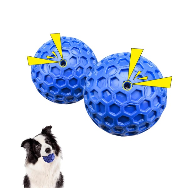 AiDeHuaKeJi 2PCS Squeaky Dog Balls, Indestructible Dog Toys, Interactive Chew