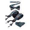 HISDERN Men’s Y-Shape Braces, Bow Tie, Paisley Handkerchief Set, 6