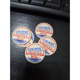 paper Vintage Lot of 5 Milk Caps Colman Dairy Colman Sd