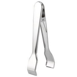 Gokoti 2 Pcs Stainless Steel Ice Tongs with Sawteeth for Ice Bucket Ice Sugar Cubes Coffee Bar Food Serving