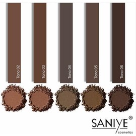 Saniye Sombra y Gel Pomada Para Cejas Cepillo Incluido Long Lasting 24 Hrs (01 Soft Brown)