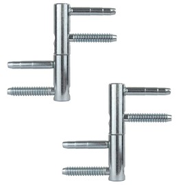 Door Hinges Inner Door Two-Piece APECS 3-DIM Adjustable Drill Tape 2-Piece Band Size Diameter 20 mm Door Hinge for Rebated Heavy Wooden Doors and Room Doors Made of Galvanised Steel Set of 2 Model 3D-909 (D20 x 105)