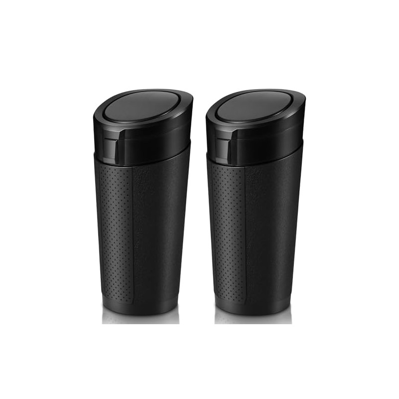 Compact Mini Car Trash Can with Lid - 2 Packs