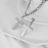 HZMAN 24K Gold-Plated Solid CZ Cross Necklace for Men Women