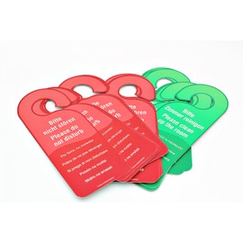 25 Stk. Türschild Türhänger “Bitte nicht stören” Zimmer aufräumen Reinigung rot grün beidseitig