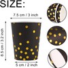 Riverhighfur Pack of 100 Black and Gold Party Paper Cups