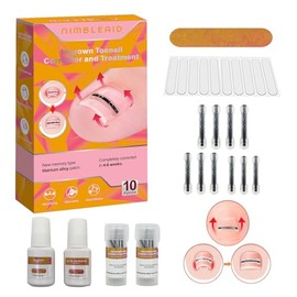 Ingrown Toenail Corrector for Man and Women,10 Patchs Titanium Alloy Ingrown Toenail Treatment for All Size Toenail,Ingrown Toenail Removal Kit,Nail Tools for Curved Nail Repair