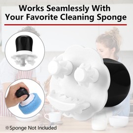 2-Pack Palm Sponge Holders for Smile Sponge, Dishwashing Handle with Comfortable Grip (Sponge Not Included)