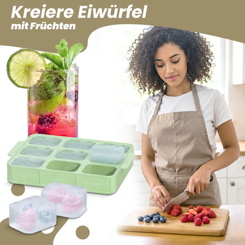 Dreiklang - be smart Ice Cube Tray with Lid, Carry