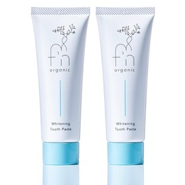 Fan Organic Toothpaste, Whitening Gel, Additive-free, Bad Breath Care, Fluorine-free, Abrasive-free, 2.8 oz (80 g), Set of 2