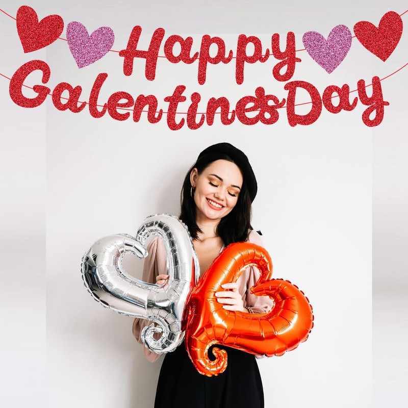 Happy Galentine's Day Banner Galentines Day Decorations