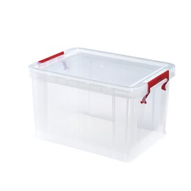 Whitefurze Allstore Container with Silver Clamp, Plastic, Natural, 5 Litre
