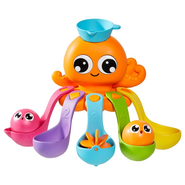 Toomies E73104 Tomy 7-in-1 Activity Octopus, Kids’ Toys for Water Play, Fun Bath Accessories for Babies and Toddlers, Suitable for 18 Months and Older, Multi-Coloured