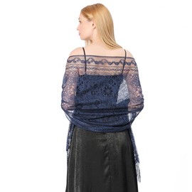 MUQU Shawls and Wraps for Evening Dresses - Lace Shawl Pashmina Wedding Formal Scarf for Women