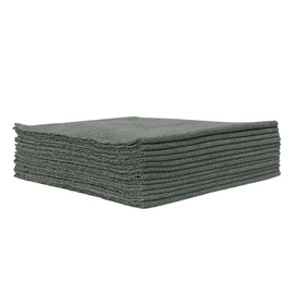Detailer's Preference All-Purpose Terry Weave Microfiber Dual Pile Towels 12”x24” Gray 12-Pack