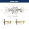 Orger Passage Door Knobs,Modern Glass Door Knobs, Keyless Stain Nickel