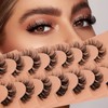 Natural Cluster Lashes D Curl Eyelash Extensions Wispy Individual Lashes