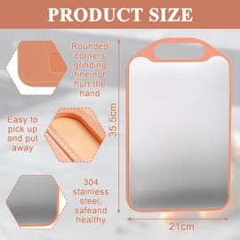 Titanium Chopping Board, Stainless Steel Cutting Board, Stainless Steel Chopping Board, Reversible, Ensure the Original Taste of Ingredients for Kitchen, Camping, Outdoor