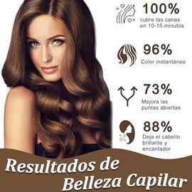 Shampoo Con Tinte 3 In 1, Hair Dye Tinte de Natural Shampoo Instantáneo,Con Ingredientes Naturales Y Suaves, para La Cobertura Del Cabello Y Cubrir Ca