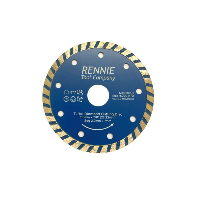 Rennie Tool Company Diamond Disc 115mm for Angle Grinder -