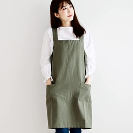 REP KA 540794-MAIL Apron, Easy to Put On and Take Off Just Put On and Take Off, Nordic, 2 Pockets, Sol, Sol, Stylish, Length 28.7 inches (73 cm), Back Cross, 28.7 inches (73 cm) x Width 39.4 inches (73 cm) x Width 39.4 inches (100 cm)