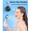 Kunodi Bluetooth Shower Speaker with IPX7 Waterproof, Dynamic Lights, Crisp