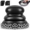 Onewly Cast Iron Scrubber and Scraper Chain Mail Scrubber Cast