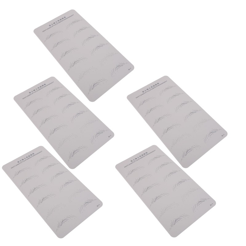5Pcs Double Sided Microblading Practice Skin Soft Silicone Eyebrow Tattoos