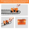 Orange Hand Cranked Chainsaw Sharpener 30° Portable Manual Chainsaw Chain