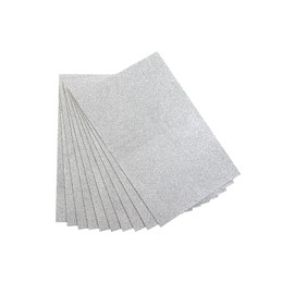 10 Pcs Glitter Foam Sheets EVA Foam Sheets A4 Craft Foam Paper for DIY Crafts Scrapbooking, Silver