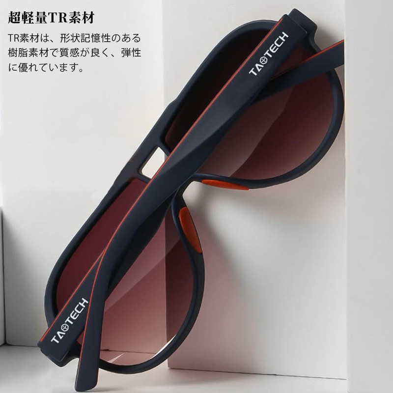 TaoTech Polarized Sunglasses, Retro Frame, Mat, UV400 Ultraviolet Rays, Reflected