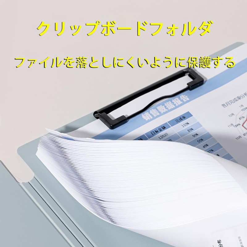 Clipboard Folder A4 Bi-Fold Loose Leaf Binder Waterproof File Protection