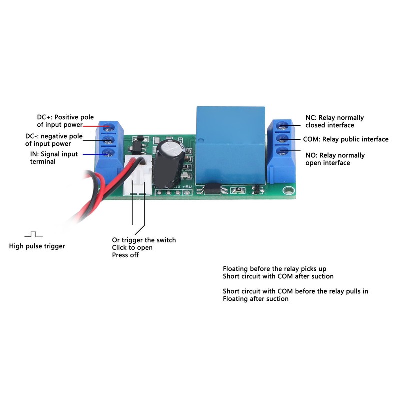 Optocoupler Relay Module PCB Relays Board with Self Locking Switch
