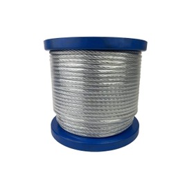 3/8" x 100' 7x19 Galvanized Wire Rope (MBL: 14,400 lbs.)