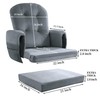HOMBYS Glider Rocker Replacement Cushions 5 PCS with Storage Side