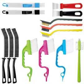 14Pcs Crevice Gap Cleaning Brush,Door Window Track Groove Corner Crevice Cleaning Brushes for Cleaning Window Grooves, Bathroom, Toilet Corner, Kitchen, Faucet, Sink, Keyboards(14PCS)