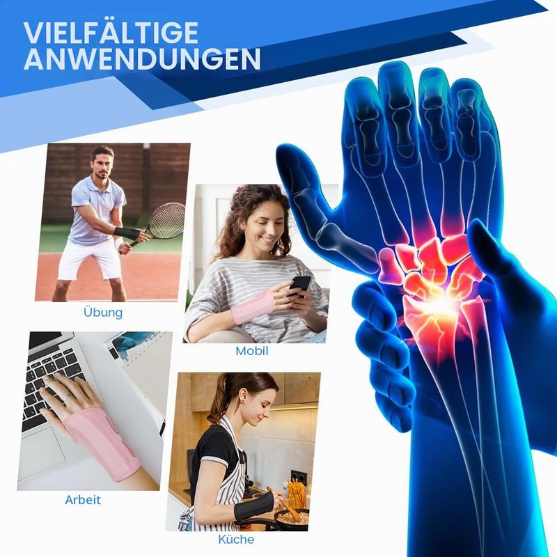 Fefod Wrist Support, Wrist Brace with Support Bar, Right Hand,
