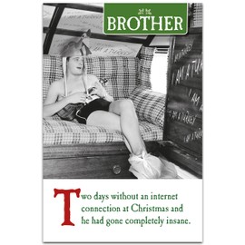 Is It Art Brother Christmas Card, Funny Christmas Cards Brother, Xmas Card for Brother, Brother Christmas Card for Him Funny, Christmas Card Brother, Brother Christmas Cards,Multi,159x235mm