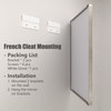 CHARMOR 40x36 Inch Brushed Nickel Bathroom Mirror for Wall, Rounded