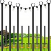 zoegi 6 Pack 10Ft String Light Poles,Light Poles for Outside