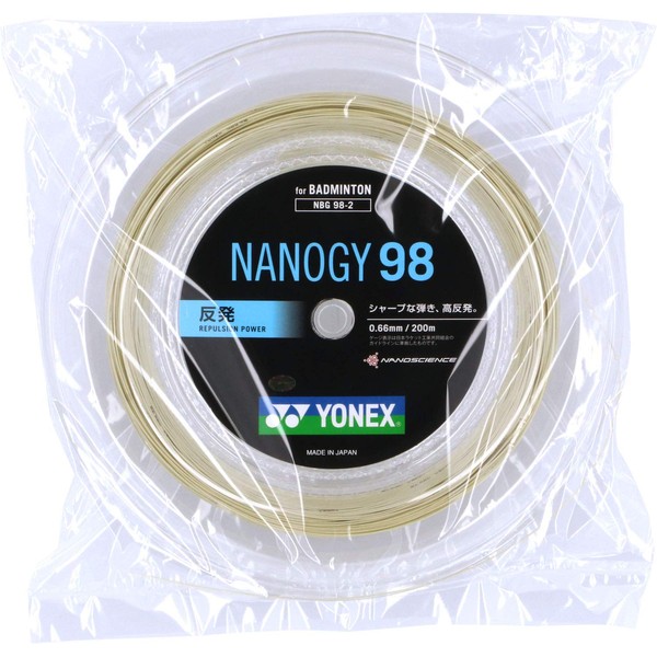 YONEX Badminton Strings, Nanogy 98 (0.66 mm) NBG98-2 Cosmic Gold,