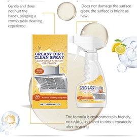 LUusmm All-Purpose Oil Stain Cleaner,Kitchen Foam Cleaner,Kitchen Oil Remover Degreaser Spray,All-Purpose Cleaner and Degreaser,Dissolve Grease & Oil Stains,Kitchen Bathroom Cleaning Supplies(120ml)