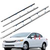 YBDDZH Weatherstrip Window Seal Car Window Moulding Trim,（Silver） Compatible with2012-2015