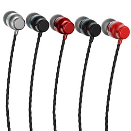 Rayleigh in Ear Wired Headphones, 5 Pack Wired Earbuds with Microphone, High Definition Noise Islating Earphones Compatible with Android, Phone, Laptops, and Most 3.5mm Interface, White