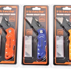 12PC Folding Lock-back Utility Knife With 6 Blades Each