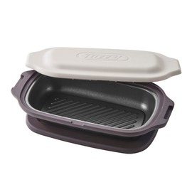 【Toffy/トフィー】電子レンジ用 グリルディッシュ K-MW6 電子レンジに入れるだけ 時短 1台5役 焼き目が付く 温めなおし 焼く 炒める 蒸す 煮る そのまま食卓に出せる K-MW6 (グレージュ)